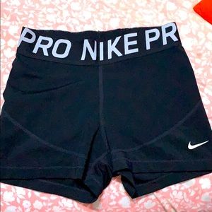 Black Nike Pro Spandex Shorts